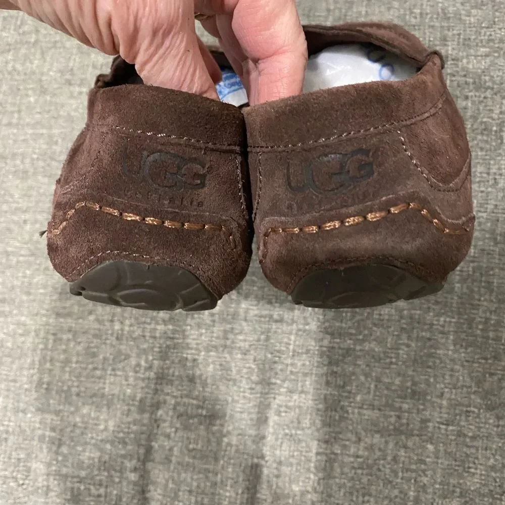 UGG Men's Alder Suede Slippers Dark Brown Men Size 11